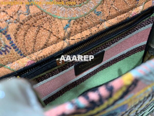 Replica Dior Medium Lady D-lite Bag Multicolor Dior in Lights Embroide 12