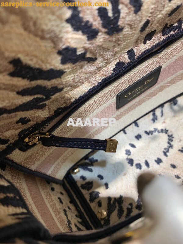 Replica Dior Medium Lady D-lite Bag Multicolor Tie & Dior Embroidery 7