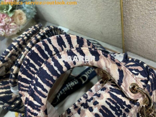 Replica Dior Medium Lady D-lite Bag Multicolor Tie & Dior Embroidery 8