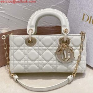 Replica Dior M0613 Small Lady D-joy Bag White Cannage Lambskin