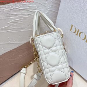 Replica Dior M0613 Small Lady D-joy Bag White Cannage Lambskin 2