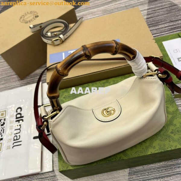 Replica Gucci 746251 Gucci Diana Small Shoulder Bag White 7