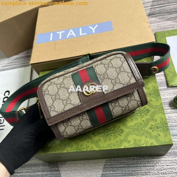 Replica Gucci 746308 Ophidia GG Mini Bag Brown 5