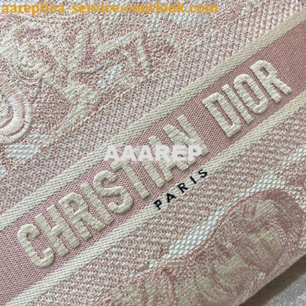 Replica Dior Medium Lady D-Lite Bag Rose Des Vents Toile de Jouy Embro 5