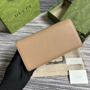 Replica Gucci 750461 Wallet With Interlocking G Python Bow Rose beige