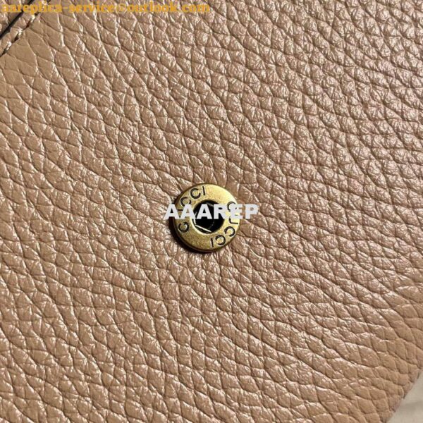 Replica Gucci 750461 Wallet With Interlocking G Python Bow Rose beige 9