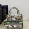 Replica Dior Medium Lady D-Lite Bag White and Pastel Midnight Blue Toi