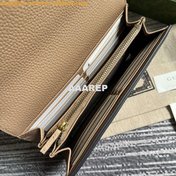 Replica Gucci 750461 Wallet With Interlocking G Python Bow Rose beige 10