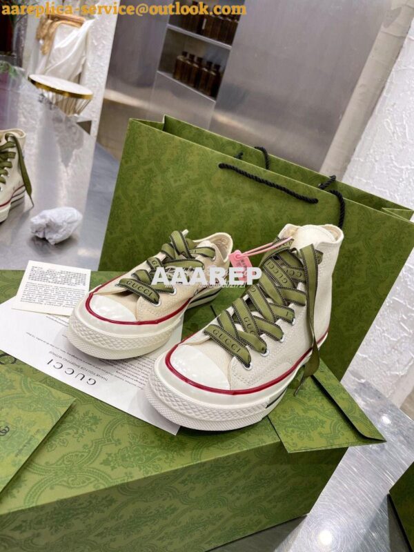 Replica Gucci x Converse Collection High Top Sneaker C517 Beige 3