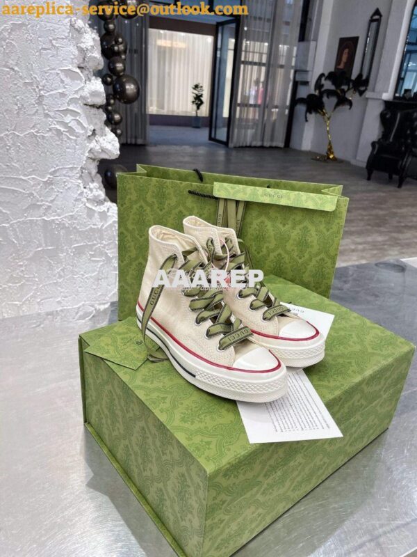 Replica Gucci x Converse Collection High Top Sneaker C517 Beige 8