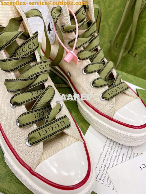 Replica Gucci x Converse Collection High Top Sneaker C517 Beige 9