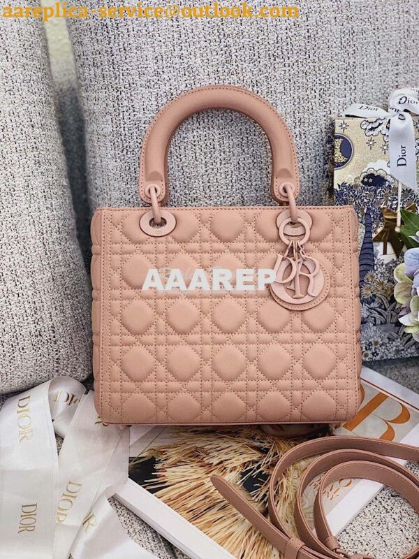 Replica Dior Medium Lady Dior Ultra-Matte Nude Tote Bag M0565 3