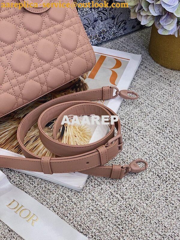 Replica Dior Medium Lady Dior Ultra-Matte Nude Tote Bag M0565 12