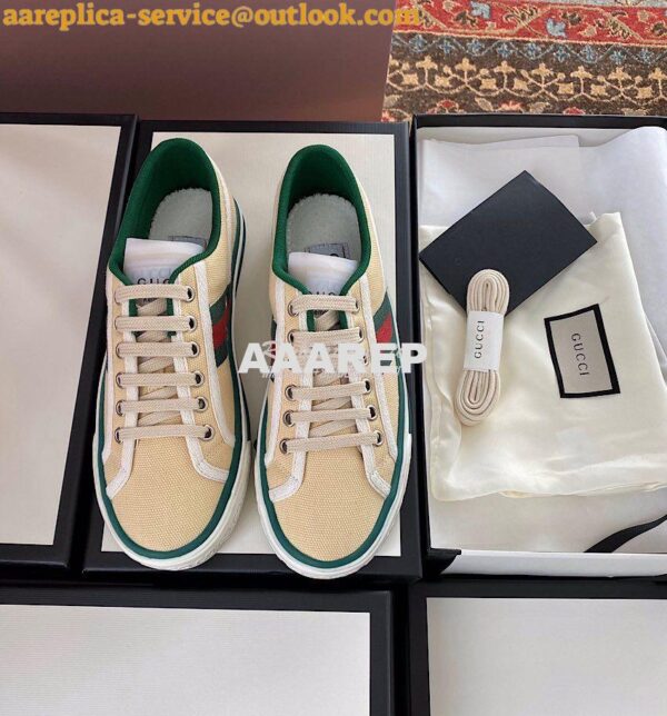 Replica Men Women's Gucci Tennis 1977 Sneaker 606110 Butter