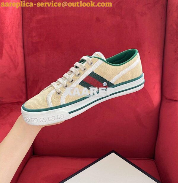 Replica Men Women's Gucci Tennis 1977 Sneaker 606110 Butter 5