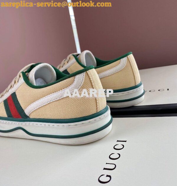 Replica Men Women's Gucci Tennis 1977 Sneaker 606110 Butter 7