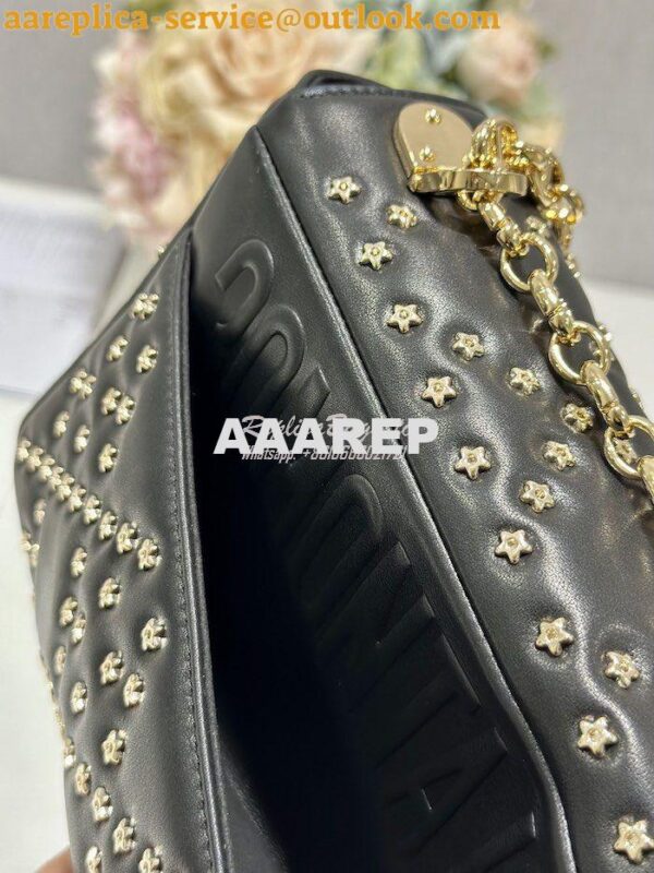 Replica Dior Medium Large Caro Bag Black Gold Lucky Star Cannage Lambs 9