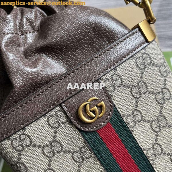 Replica Gucci 752583 Ophidia GG Bucket Bag Brown 5