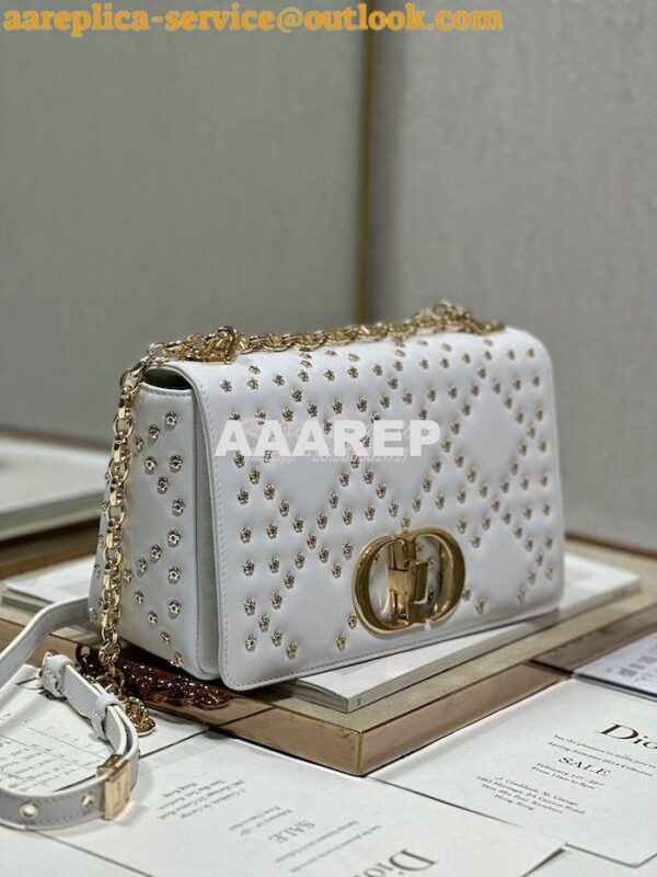 Replica Dior Medium Large Caro Bag Latte Gold Lucky Star Cannage Lambs 2