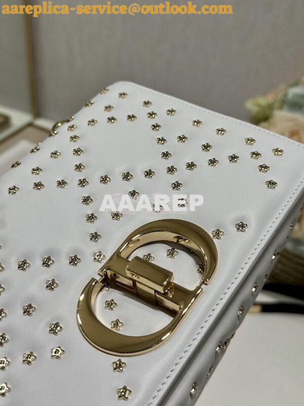 Replica Dior Medium Large Caro Bag Latte Gold Lucky Star Cannage Lambs 3