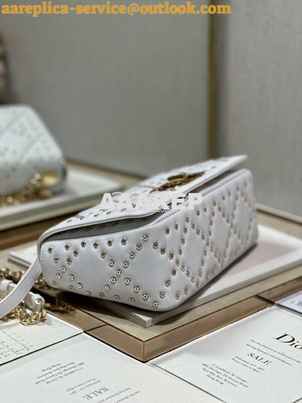 Replica Dior Medium Large Caro Bag Latte Gold Lucky Star Cannage Lambs 5