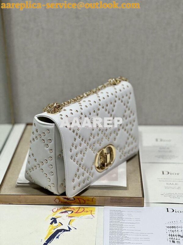 Replica Dior Medium Large Caro Bag Latte Gold Lucky Star Cannage Lambs 12