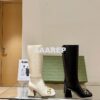 Replica Gucci Women's Leather boot with GG jersey 718718 2