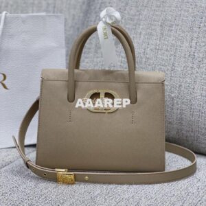 Replica Dior Medium St Honoré Tote Beige Grained Calfskin M9321U