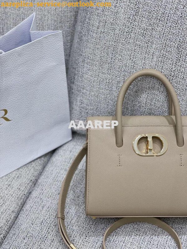 Replica Dior Medium St Honoré Tote Beige Grained Calfskin M9321U 4