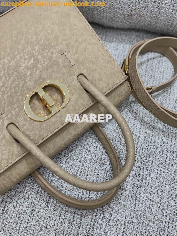 Replica Dior Medium St Honoré Tote Beige Grained Calfskin M9321U 6