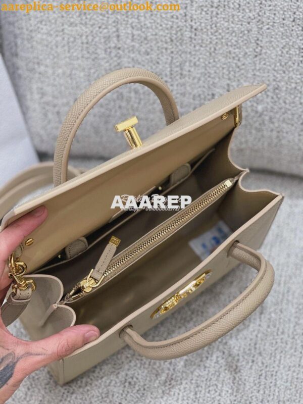 Replica Dior Medium St Honoré Tote Beige Grained Calfskin M9321U 9