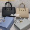 Replica Dior Medium St Honoré Tote Cloud Blue Grained Calfskin M9321U 2
