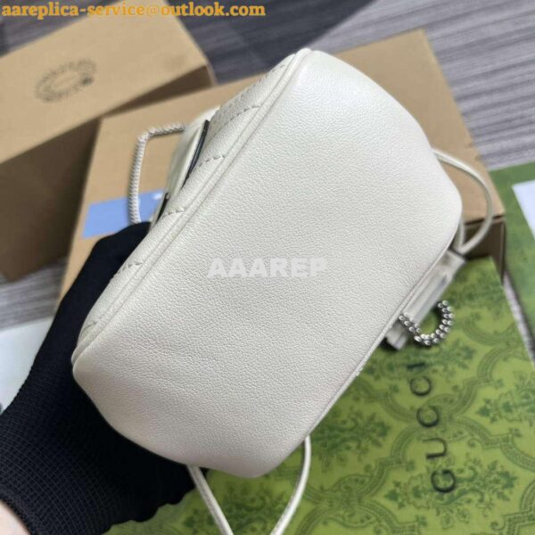 Replica Gucci 760313 Gucci Blondie Mini Bucket Bag White 6