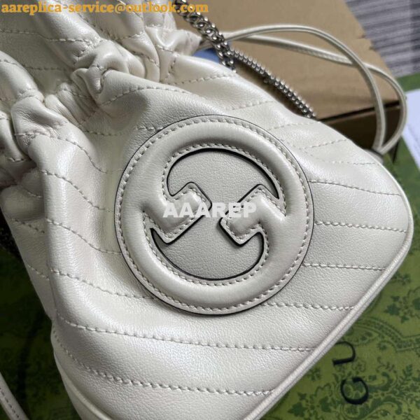 Replica Gucci 760313 Gucci Blondie Mini Bucket Bag White 8