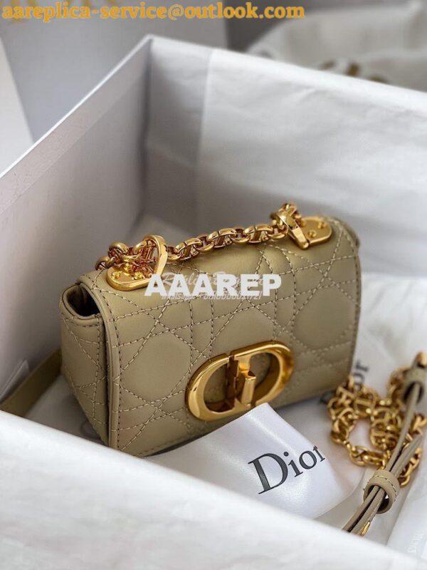 Replica Dior Micro Caro Bag in Beige Supple Cannage Calfskin S2022 2