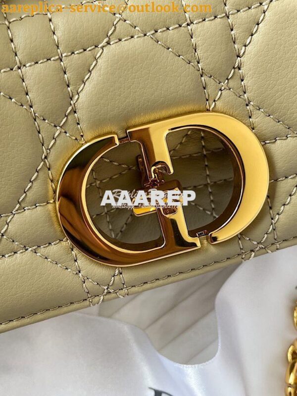 Replica Dior Micro Caro Bag in Beige Supple Cannage Calfskin S2022 3