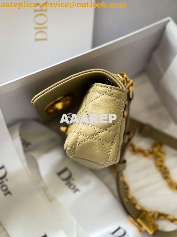 Replica Dior Micro Caro Bag in Beige Supple Cannage Calfskin S2022 5