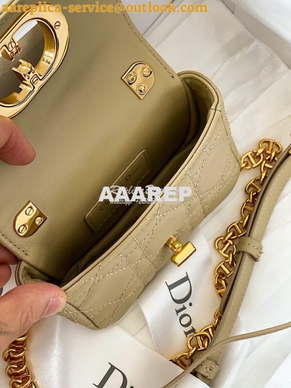 Replica Dior Micro Caro Bag in Beige Supple Cannage Calfskin S2022 9