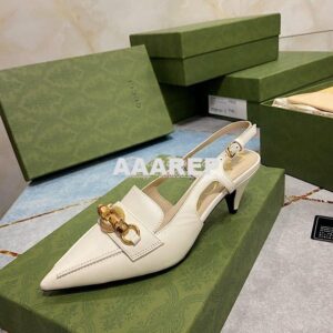 Replica Gucci Women's Pump With Bamboo Horsebit 658818 White