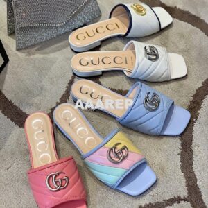 Replica Gucci Women's Slide w Double G 629730 Multicolor