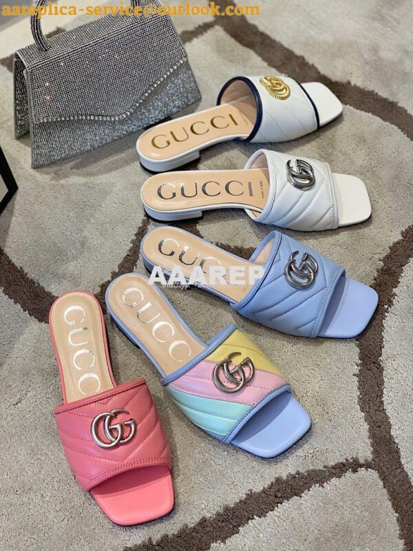 Replica Gucci Women's Slide w Double G 629730 Multicolor 3