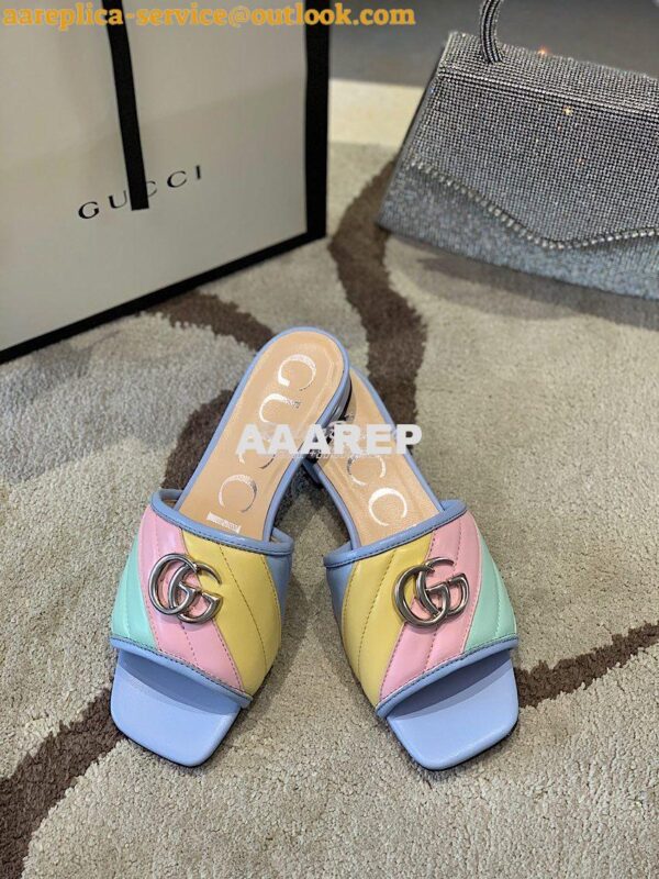 Replica Gucci Women's Slide w Double G 629730 Multicolor 5