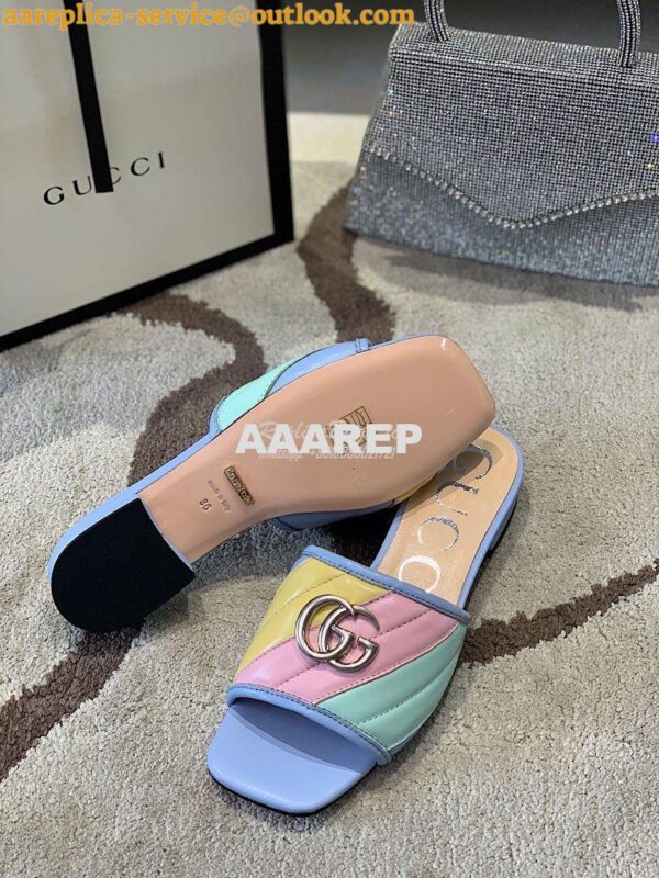 Replica Gucci Women's Slide w Double G 629730 Multicolor 10