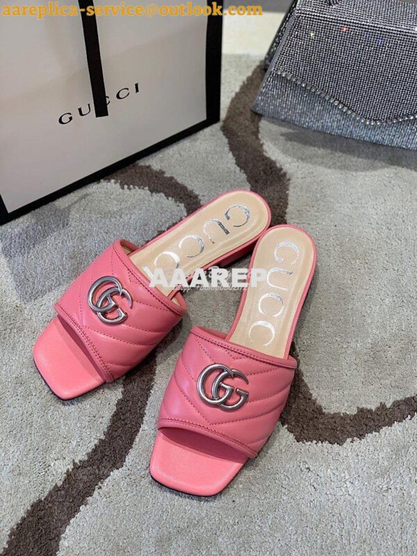 Replica Gucci Women's Slide w Double G 629730 Pink 3