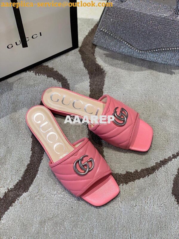 Replica Gucci Women's Slide w Double G 629730 Pink 4