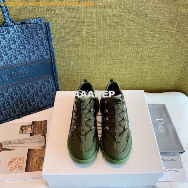 Replica Dior D-Connect Sneaker Technical Fabric Khaki 2