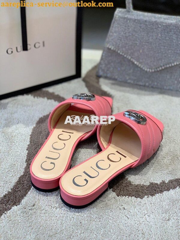 Replica Gucci Women's Slide w Double G 629730 Pink 8