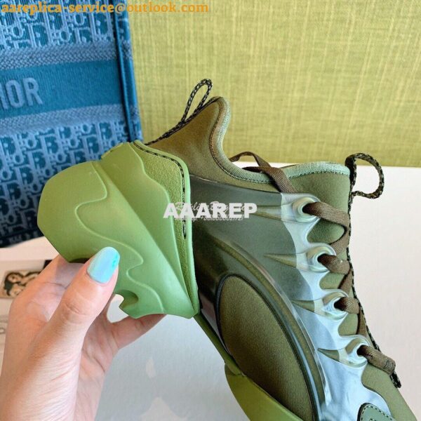 Replica Dior D-Connect Sneaker Technical Fabric Khaki 8