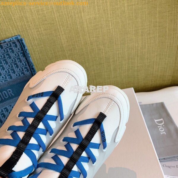 Replica Dior D-Connect Sneaker Technical Fabric Multicolor Neon Blue 5