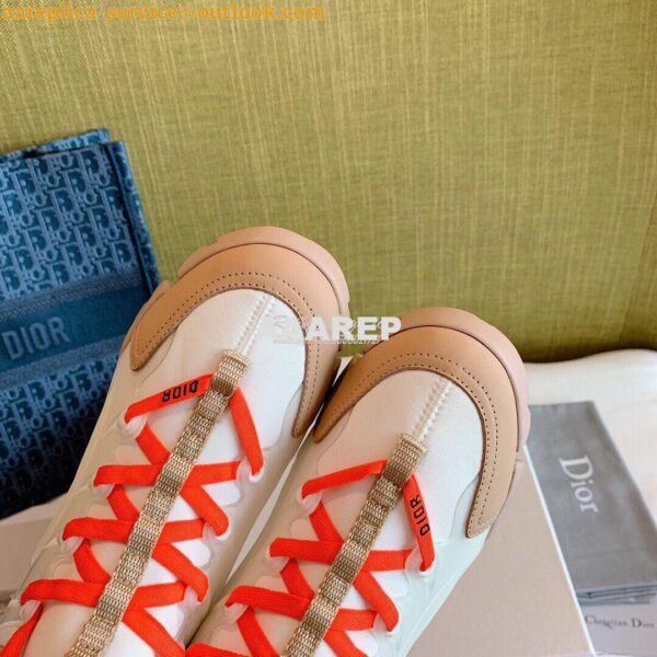 Replica Dior D-Connect Sneaker Technical Fabric Multicolor Neon Orange 7